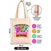 Ecobag Ecologica em Algodão Cru 160gr - Tamanho 28L x 40A