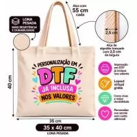 Ecobag Ecologica em Algodão Cru 270gr - Tamanho 35L x 40A