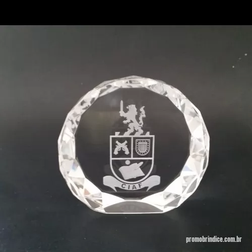 Enfeite de mesa personalizado - Peças de cristal personalizadas com gravação a laser interna, gravamos qualquer imagem ou logo e frase