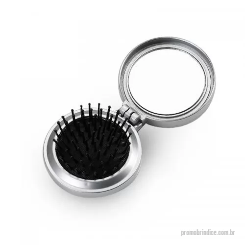 Escova de cabelo com espelho personalizada - Escova com Espelho Personalizado