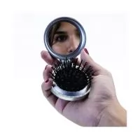 Escova de cabelo com espelho
