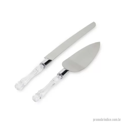 Espátula personalizada - Kit utensílios de cozinha com 2 peças, composto por espátula e faca em inox com cabos plásticos. Acompanha estojo de papel.
