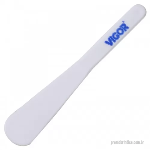 Espátula personalizada - Espátula plástica, Tamanho: 14,5cm x 2,5cm