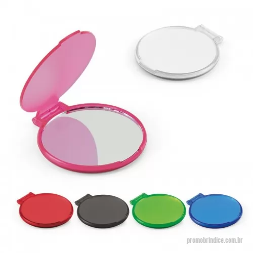 Espelho de bolso personalizado - Espelho de maquiagem com formato redondo, prático e com o tamanho ideal para transportar na bolsa. 
