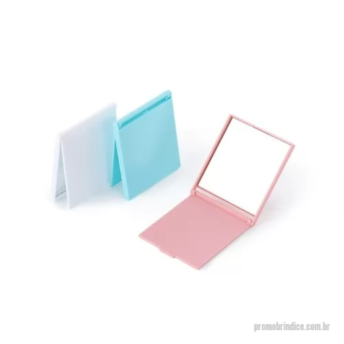 Espelho de bolso personalizado - Espelho Plástico Retangular Sem Aumento Personalizada
