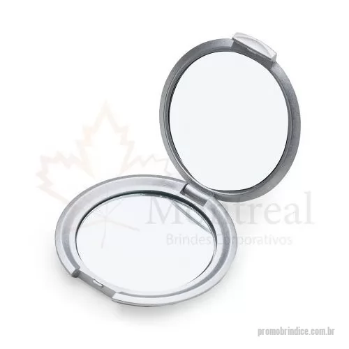 Espelho personalizado - Espelho redondo duplo sem aumento, material em plástico resistente com superfície ondulada(área para gravação não é plana).