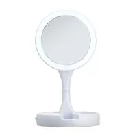 Espelho Dobrável com LED Recarregável é uma peça elegante e funcional que combina praticidade e estilo para atender às suas necessidades de cuidados pessoais. Este espelho é projetado para se adaptar ao seu estilo de vida agitado, proporcionando iluminação eficiente e a conveniência de ser dobrável e recarregável. Equipado com LEDs brilhantes e de baixo consumo de energia, o espelho oferece uma iluminação suave e natural para garantir uma visão nítida e detalhada, ideal para a aplicação de maquiagem, cuidados com a pele ou barbear. A opção de ajuste de intensidade luminosa permite personalizar a iluminação de acordo com as suas necessidades. Com três compartimentos na base para armazenamento de acessórios, espelho giratório e regulável, botão liga/desliga e botão para acionar a iluminação, com funcionamento à base de 4 pilhas AA ou via cabo USB. Acompanha antiderrapantes emborrachados. O espelho personalizado permite personalização com sua marca gravada em tampografia. Faça uma cotação