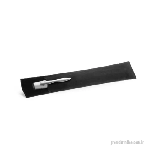Estojo para Esferográfica personalizado - Embalagem em veludo para 1 caneta esferográfica (não inclusa). 160 x 30 mm