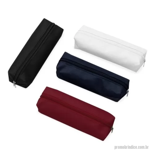 Estojo para Esferográfica personalizado - Estojo de nylon inteiro colorido com zíper e parte interna emborrachada.
