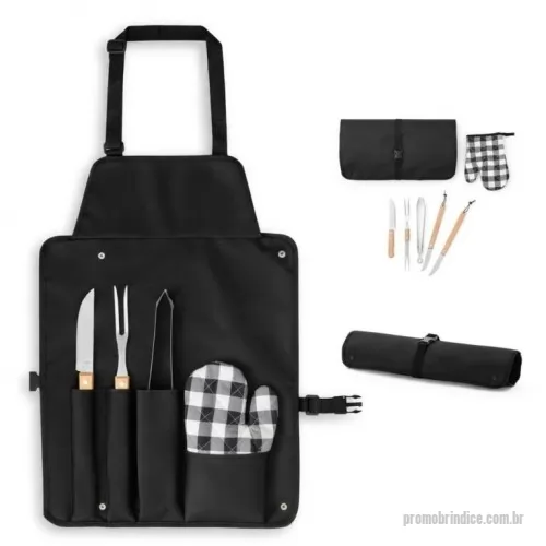 Estojo para kit churrasco e kit cozinha personalizado - Kit Churrasco 5 itens 