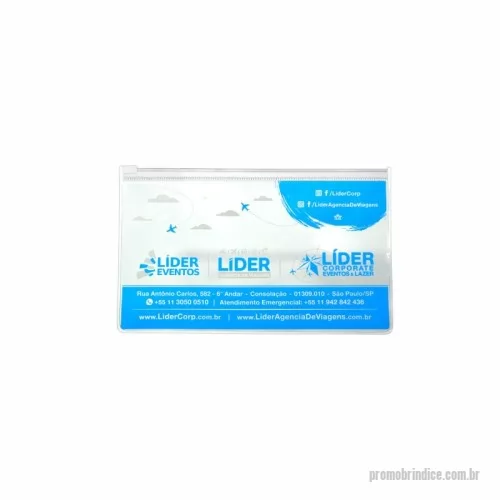 Estojo personalizado - Estojo zip zap PVC - Personalizado - Medida: 24x14