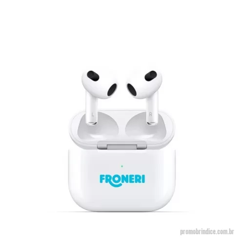 Fone de Ouvido Bluetooth personalizado - Versão BT: 5.0, Entrada de energia: DC 5V Capacidade da bateria do fone: 3.7V Capacidade da bateria do estojo: 3.7V Atende chamadas telefônicas. Microfone embutido.