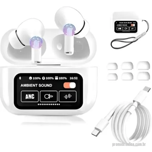 Fone de Ouvido Bluetooth personalizado - Fone de ouvido Premium com tela multimidia completa, com mais de 15 funções.