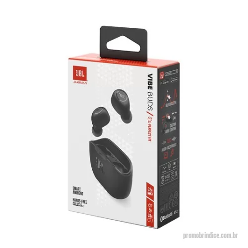 Fone de ouvido personalizado - 	Fone de ouvido sem fio com até 32 horas de bateria  Leve seu som para todos os lugares. Com graves que você pode sentir, até 32 horas de bateria e um design de fone seguro e confortável, os JBL Wave Buds resistentes a respingos e poeira são projetados para o seu entretenimento diário. Quer você esteja andando pelas ruas da cidade ou relaxando na praia, suas chamadas estéreo sem usar as mãos serão sempre nítidas, enquanto a tecnologia Smart Ambient mantém você ciente dos arredores. E quando precisar de um impulso extra, você pode acelerar a carga, com duas horas adicionais de energia em apenas 10 minutos.