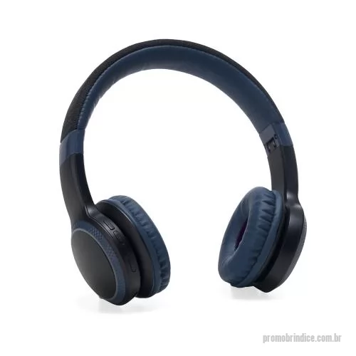 Fone de ouvido personalizado - Fone de ouvido bluetooth. Revestimento de couro sintético com espuma interna, luzes LED RGB, hastes articuláveis com altura regulável.