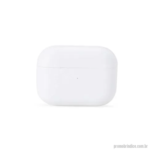 Fone de ouvido personalizado - Fone de ouvido bluetooth com comandos touch e case carregador de fechamento magnético. Acompanha USB Lightning.