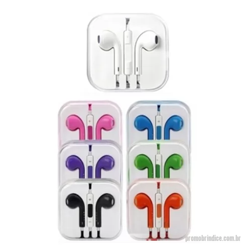 Fone de ouvido personalizado - Fone de ouvido com microfone colorido ou branco  com controle de volume iphone 5