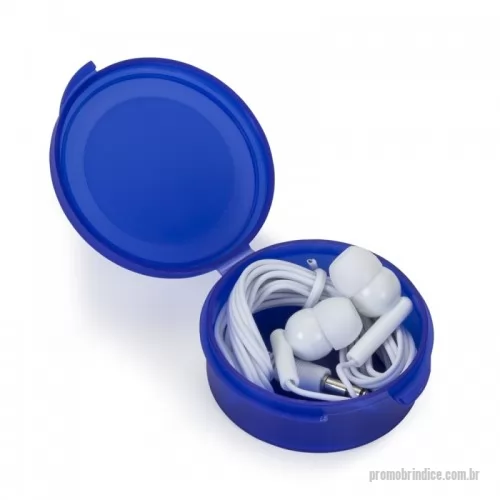 Fone de ouvido personalizado - Fone de ouvido intra-auricular, caixinha redonda de material plástica fosco inteiro colorido. Compátivel com todos modelos de celular.