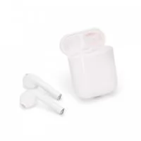 Fone de ouvido bluetooth com case carregador de fechamento magnético, acompanha cabo USB Lightning