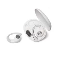 Viva uma nova experiência sonora com nosso fone esportivo sem inserção intra?auricular, que oferece conforto incomparável e ajustes ergonômicos para acompanhar seus treinos mais intensos. À prova d’água e resistente ao suor, ele se mantém firme em atividades ao ar livre. Os controles touch intuitivos permitem:  Avançar música: toque duplo no lado esquerdo  Aumentar volume: toque triplo no lado esquerdo  Voltar faixa: toque duplo no lado direito  Diminuir volume: toque triplo no lado direito  Modo Jogo (baixa latência): toque quádruplo em qualquer lado  Acompanha case com carregamento integrado e cabo USB?C para recargas rápidas e práticas. Se você busca performance, liberdade de movimento e versatilidade, este fone é a escolha definitiva para esporte e lazer.  Especificações:  Dimensões do fone: 3?cm (A) x 7,5?cm (L)  Área para gravação: 5,5?cm x 6,5?cm  Peso aproximado: 47?g