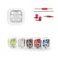 Fone de ouvido com microfone incorporado e cabo de 1,20 m com ligação stereo 3,5 mm. Incluso 2 pares extra de adaptadores de fone em silicone (dois tamanhos diferentes). Fornecidos em caixa de PS e ABS. 70 x 70 x 18 mm