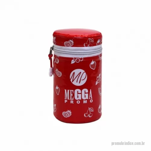 Frasqueira térmica personalizada - FRASQUEIRA TERMICA CILINDRICA - YOGBAG - 10X16CM - BOLSA TERMICA PVC