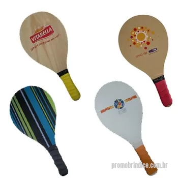Frescobol personalizado - Jogo de Frescobol com 2 raquetes e 1 bola de borracha, opção de madeira MDF ou Pinus personalizado 1 ou 4 cores.