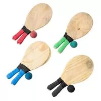 Kit frescobol contém: 2 raquetes e uma bola