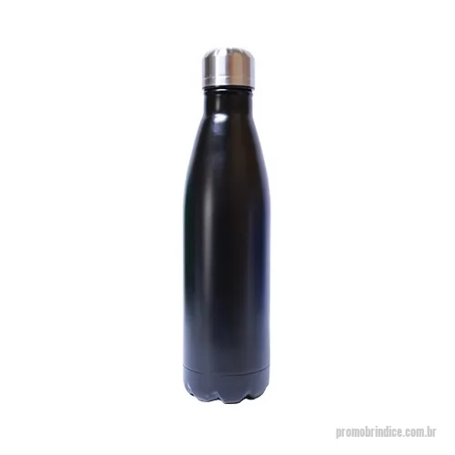 Garrafa de metal personalizada - Garrafa Inox 750ml  Descrição: Isolamento a vácuo Resistente à corrosão e oxidação Livre de BPA A tecnologia usada na garrafa elimina o  suor  causado pela condensação. Vedação em borracha protetora de silicone Conserva bebidas quentes ou frias. Não é um modelo térmico Altura :  27,5 cm Largura :  7,3 cm Circunferência :  23 cm Medidas aproximadas para gravação (CxL):  14 cm x 6 cm Peso aproximado (g): 189 Laser 1 Lado