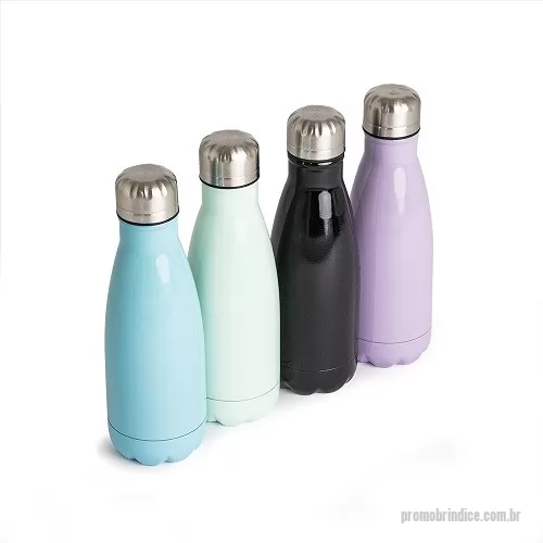 Garrafa de metal personalizada - Faça da hidratação um hábito saudável e prazeroso!  Nossa garrafa de inox de 540ml é a companheira ideal para os dias agitados. Com um acabamento brilhante e uma tampa rosqueável, ela é simples e elegante, perfeita para ter ao seu lado em todos os momentos