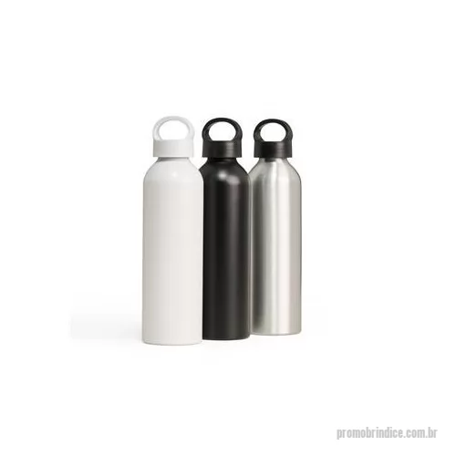 Garrafa de metal personalizada - Garrafa de alumínio 630 ml. Possui tampa plástica rosqueável com alça integrada. Altura : 24,7 cm Largura : 6,6 cm