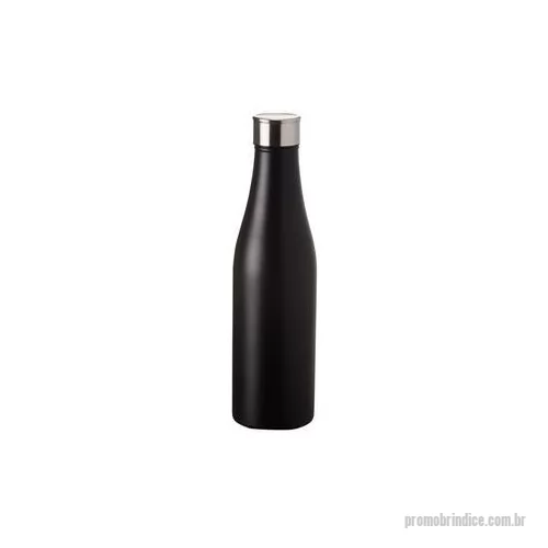 Garrafa de metal personalizada - Garrafa inox com capacidade de 1 litro, com tampa rosqueável.