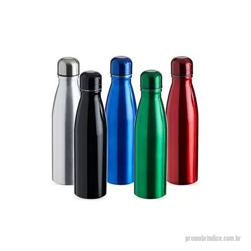 Garrafa de metal personalizada - Garrafa 630ml de alumínio com tampa rosqueável e pintura metalizada Altura : 25 cm cm Largura : 6,6 cm cm Circunferência : 20,5 cm cm Peso aproximado g : 91