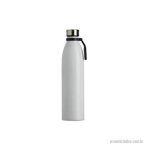 Garrafa de metal personalizada - Garrafa de inox 1,1 litros com tampa rosqueável e alça plástica para transporte. Altura : 30,5 cm Largura : 7,8 cm Circunferência : 24,4 cm Peso aproximado g : 214