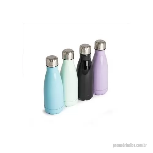 Garrafa de metal personalizada - Faça da hidratação um hábito saudável e prazeroso! Nossa garrafa de inox de 540 ml é a companheira ideal para os dias agitados. Com um acabamento brilhante e uma tampa rosqueável, ela é simples e elegante, perfeita para ter ao seu lado em todos os mo