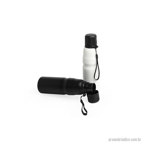 Garrafa de metal personalizada - Garrafa inox 800ml com tampa plástica rosqueável e cordão para transporte. Altura : 25,4 cm Largura : 3 cm Circunferência : 23 cm Peso aproximado g : 170