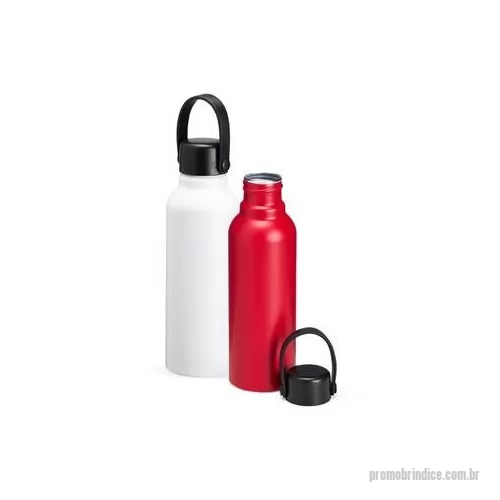 Garrafa de metal personalizada - Garrafa de alumínio com capacidade de 800 ml. Leve e resistente, a garrafa possui tampa plástica rosqueável com alça integrada para facilitar o transporte. Altura : 23,5 cm Largura : 8,6 cm Circunferência : 23,1 cm Peso aproximado g : 111