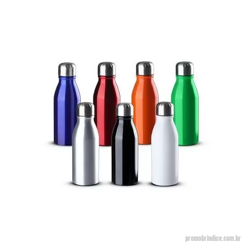 Garrafa de metal personalizada - Garrafa em alumínio com tampa em inox e anel de silicone para vedação na tampa. Capacidade 500ml.