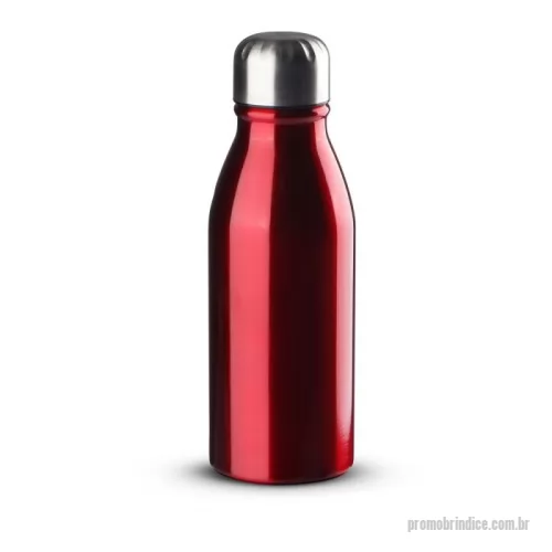 Garrafa de metal personalizada - Garrafa em alumínio com capacidade 500ml. Tampa rosqueável em inox com anel de silicone.