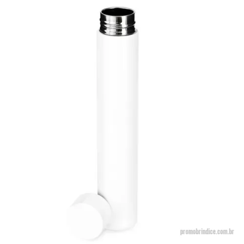 Garrafa de metal personalizada - Garrafa em inox 304 com tampa rosqueável e capacidade para até 250ml.