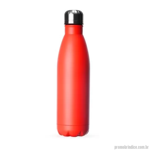 Garrafa de metal personalizada - Garrafa 750ml em inox com tampa rosqueável e pintura fosca cítrica. Obs.: Não é um modelo térmico.