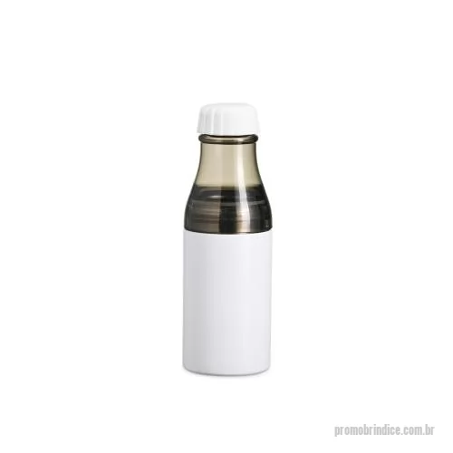 Garrafa de metal personalizada - Garrafa e copo em um só produto! Com capacidade de 600ml, nossa garrafa 2 em 1 une a robustez do aço inoxidável e à leveza do plástico, oferecendo versatilidade para o dia a dia. Possui tampa e compartimento plástico removível, que permite utilizá-la