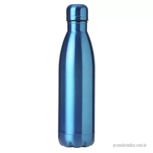 Garrafa de metal personalizada - Garrafa de inox com capacidade de 750ml, contém tampa rosqueável e pintura com acabamento brilhante.
