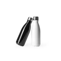 Garrafa 650 ml em inox com tampa rosqueável e pintura brilhante. Obs.: Não é um modelo térmico. Altura : 23,4 cm Largura : 7,3 cm Circunferência : 23cm Peso aproximado g : 165