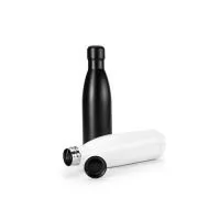 Garrafa 750 ml em inox com tampa rosqueável e pintura fosca. Obs.: Não é um modelo térmico. Altura : 27,2 cm Largura : 7,1 cm Circunferência : 22,5 cm Peso aproximado g : 181