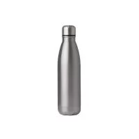 Garrafa 750ml em inox com tampa rosqueável e pintura brilhante.