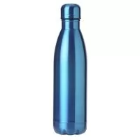 Garrafa de inox com capacidade de 750ml, contém tampa rosqueável e pintura com acabamento brilhante.