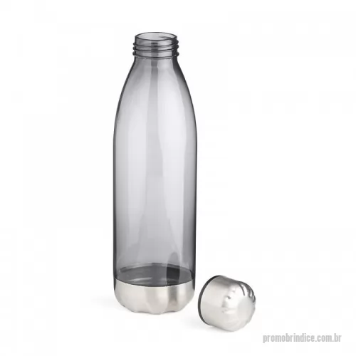 Garrafa personalizada - Garrafa plástica 700ml formato garrafa. Corpo transparente colorido, possui tampa e base em alumínio.