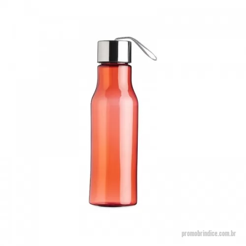 Garrafa personalizada - Garrafa plástica 600ml com tampa de alumínio e alça de nylon embutida.