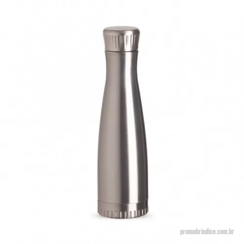 Garrafa personalizada - Garrafa de inox 750ml com pintura colorida e tampa rosqueável, não é térmica.